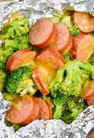 sausage broccoli cheddar foil packs