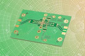 Radio Frequency Electronic Circuit In Front Of Smith Chart