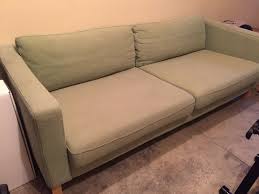 ikea karlstad sofa with korndal green