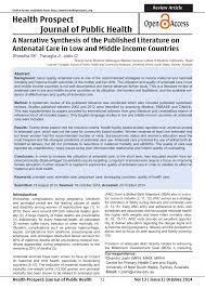 antenatal care in low and middle income