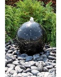 black flower granite sphere stone