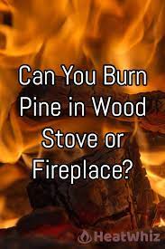 burn pine in wood stove or fireplace