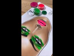 face chart neon eyes lip you