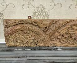 Antique Indian Hand Carved Wooden Wall