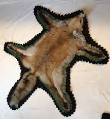 vine red fox taxidermy rug mount