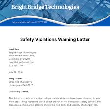 safety violation warning letter