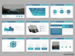 Blue Abstract Presentation Templates Infographic Elements Template