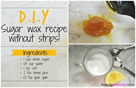 diy sugar wax recipe without strips