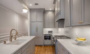 gray kitchen cabinets that r up the