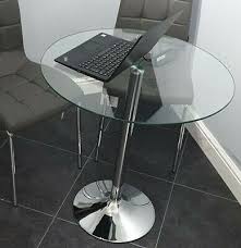 small round glass dining table