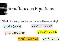 how to solve quadratic simultaneous