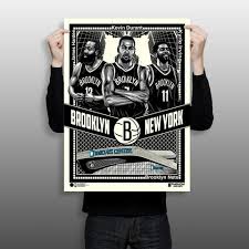 Not because of their play, necessarily: Phenom Gallery X Brooklyn Nets Big 3 Limited Edition 250 Serigraph Print Netsstore