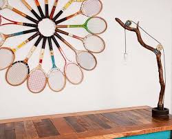 creative re use of vintage tennis racquets