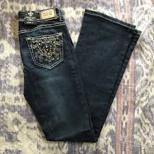 Miss Chic Rhinestone Embroidered Bling Jeans Boutique