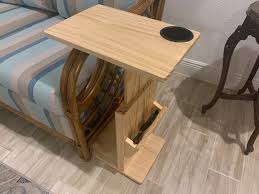 walnut side table c table tablet stand