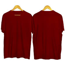 Blog grosir kaos polos bandung part 12. Mockup Kaos Merah Maroon Depan Belakang Desain Kaos Oblong Baju Kaos Kaos