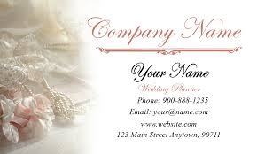 Wedding Coordinator Business Cards Elegant Beautiful Designs