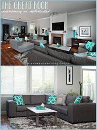 living room turquoise