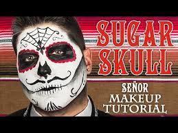 male sugar skull makeup tutorial