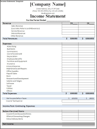 6 Profit And Loss Statement Template Microsoft Word Tripevent Co