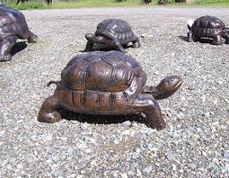 Medium Tortoise Metal Garden Statue