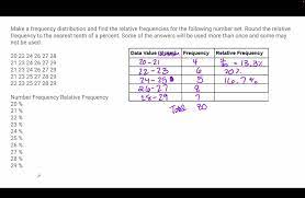 solved make a frequency distribution