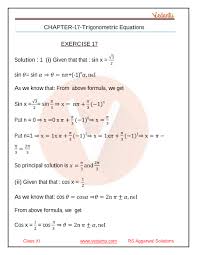 Rs Aggarwal Class 11 Solutions Chapter