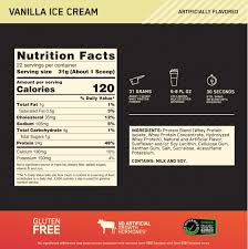 whey protein powder vanilla ice cream