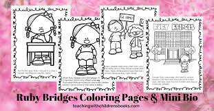 Civil rights timeline task cards. Free Printable Ruby Bridges Coloring Page Packet