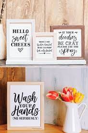 Set Of 10 Funny Wall Art Quotes