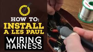 Standard pots and chrome toggle switch. How To Install A Prewired Les Paul Harness Epiphone Les Paul Rewire Youtube