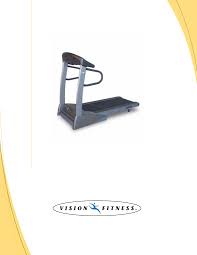 vision fitness treadmill t9450hrt user