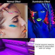 body paint crayons neon blacklight glow