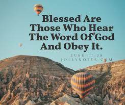 Blessed Are Those Who Hear The Word Of God And Obey It. – Daily Bible Verse  Blog