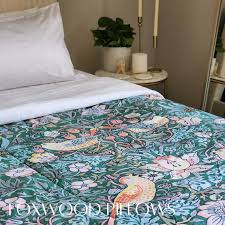 Forest Green Bedspread Fl Bed Cover