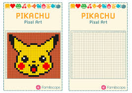 Imprimer l'image télécharger l'image imprimer l'image télécharger l'image Pixel Art Pikachu Facile