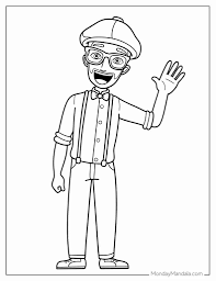 20 blippi coloring pages free pdf