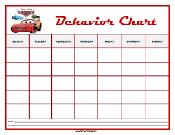 Cars Behavior Chart Free Printable Allfreeprintable Com
