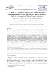 pdf the role of essay writing course given along pdf the role of essay writing course given along comprehension based instruction on the writing skill development of high school students
