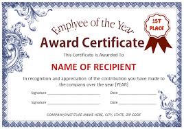 The employee of the month award recognizes those workers who outperformed others in the workplace during a given. Employee Award Certificate Template Office Templates Online
