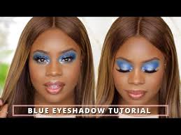 blue eyeshadow makeup tutorial honey