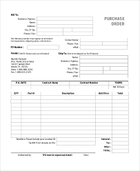 Microsoft Office Word Purchase Order Template Printable A Form