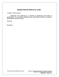 free editable employee reference letter