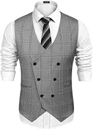 Free shipping and free returns on eligible items. Coofandy Mens Double Breasted Suit Vest Slim Fit Business Formal Wedding Dress Waistcoat S Grey At Amazon Men S Clothing Store