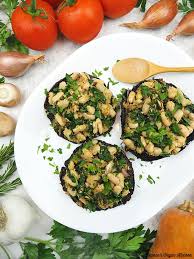 vegan stuffed portobello mushrooms