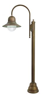 campanula aged brass outdoor post lamp