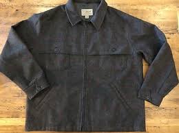 Ll Bean Mens Maine Guide Zip Front Jac Shirt Plaid Size Xl