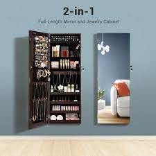 Mirror Jewelry Cabinet Armoire