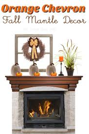 Fireplace Mantel Ideas Orange Chevron