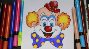 draw clown face clown face drawing
